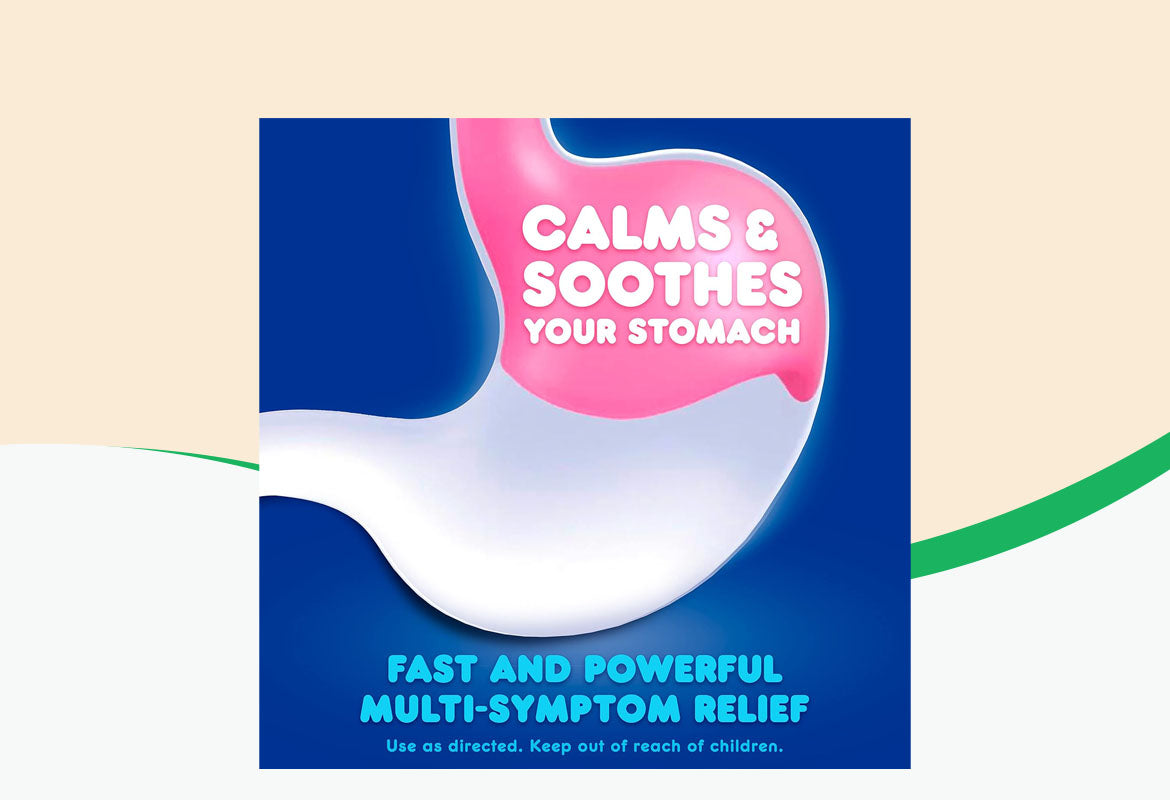 Pepto Bismol Ultra 5 Symptom Stomach Relief Liquid, Original, 12 oz.