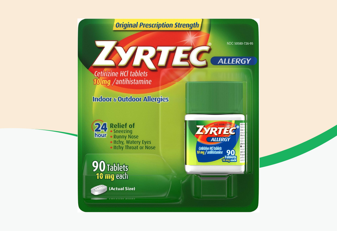 Zyrtec Indoor & Outdoor Allergy Relief Tablets, 10 mg,