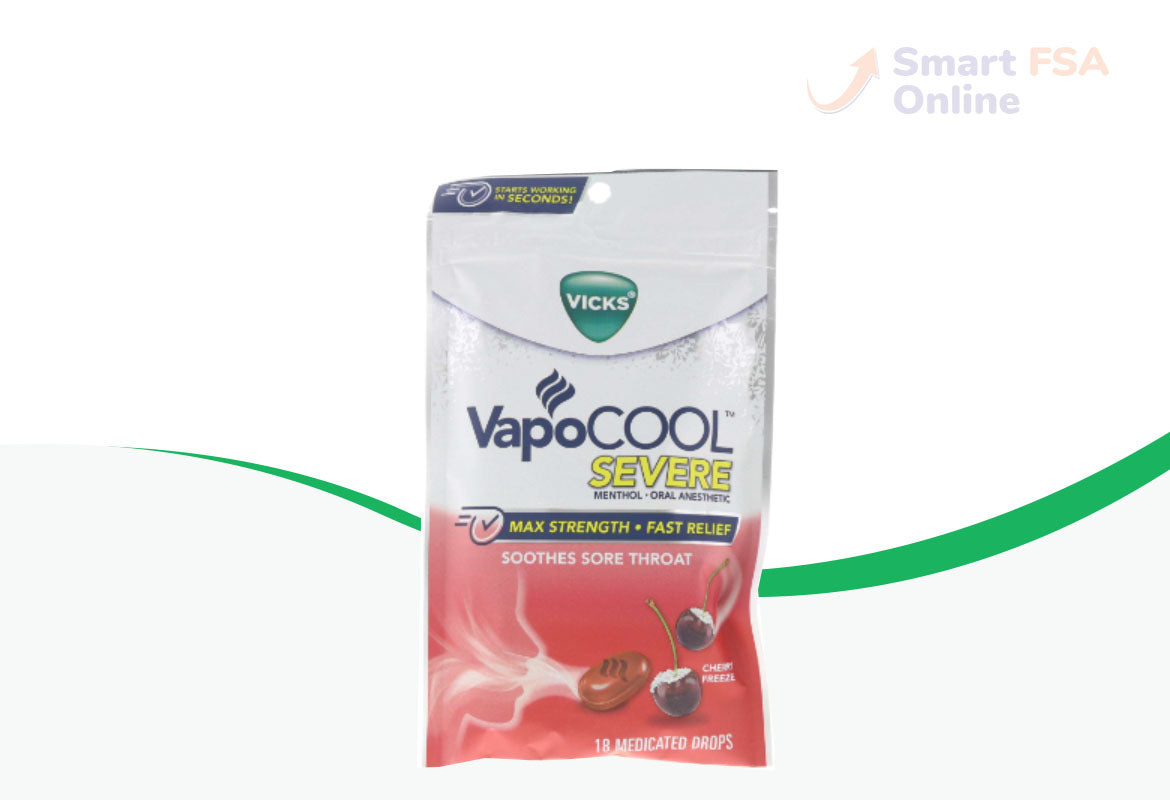 Vicks VapoCool Drops Severe Cherry, 18 ct