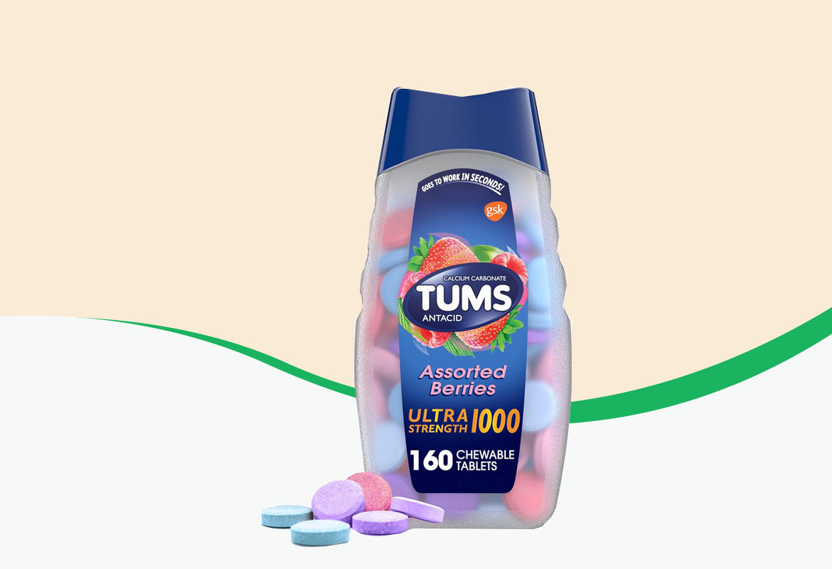 TUMS Ultra Strength Chewable Antacid Tablets, Assorted Berries