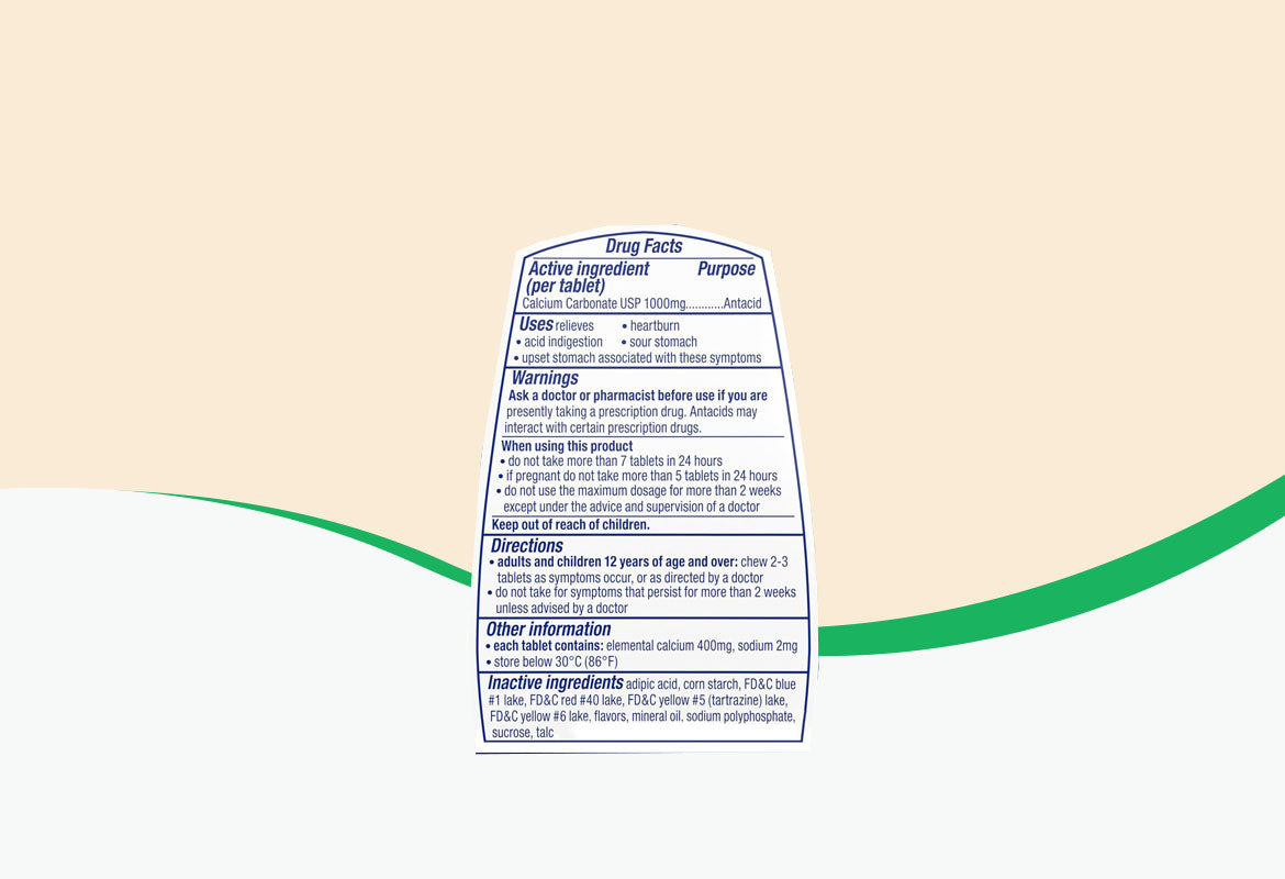 TUMS Ultra Strength Assorted Fruit Antacid Chewable Tablets for Heartburn Relief